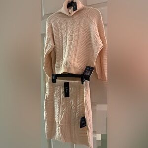 Lulu's Cable Knit Sweater and Skirt Set